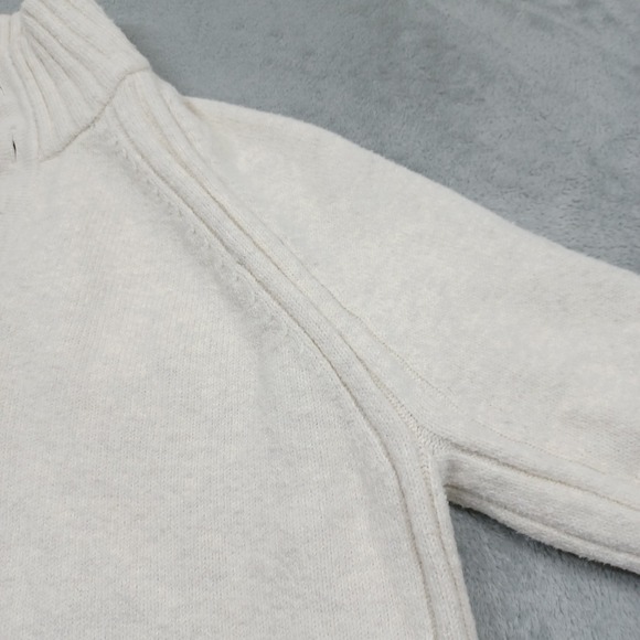 Banana Republic Sweater Mens Large Beige Henley Neck Knit Pullover Preppy - Picture 3 of 8